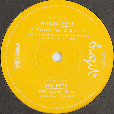 Marcos Valle / Don Beto – A Paraiba Não É Chicago / Não Quero Mais
