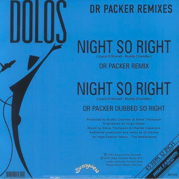 Dolos – Night So Right (Dr Packer Remixes)  【近日入荷予定】