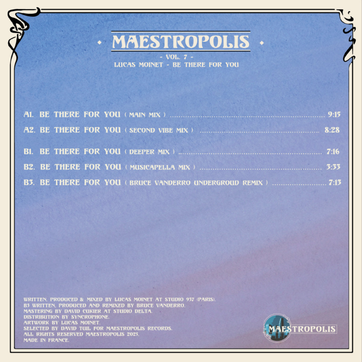Lucas Moinet – Maestropolis Vol.7 - Be There For You