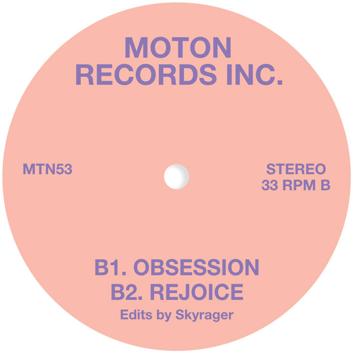 Moton Records Inc - Skyrager Edits【近日入荷予定】