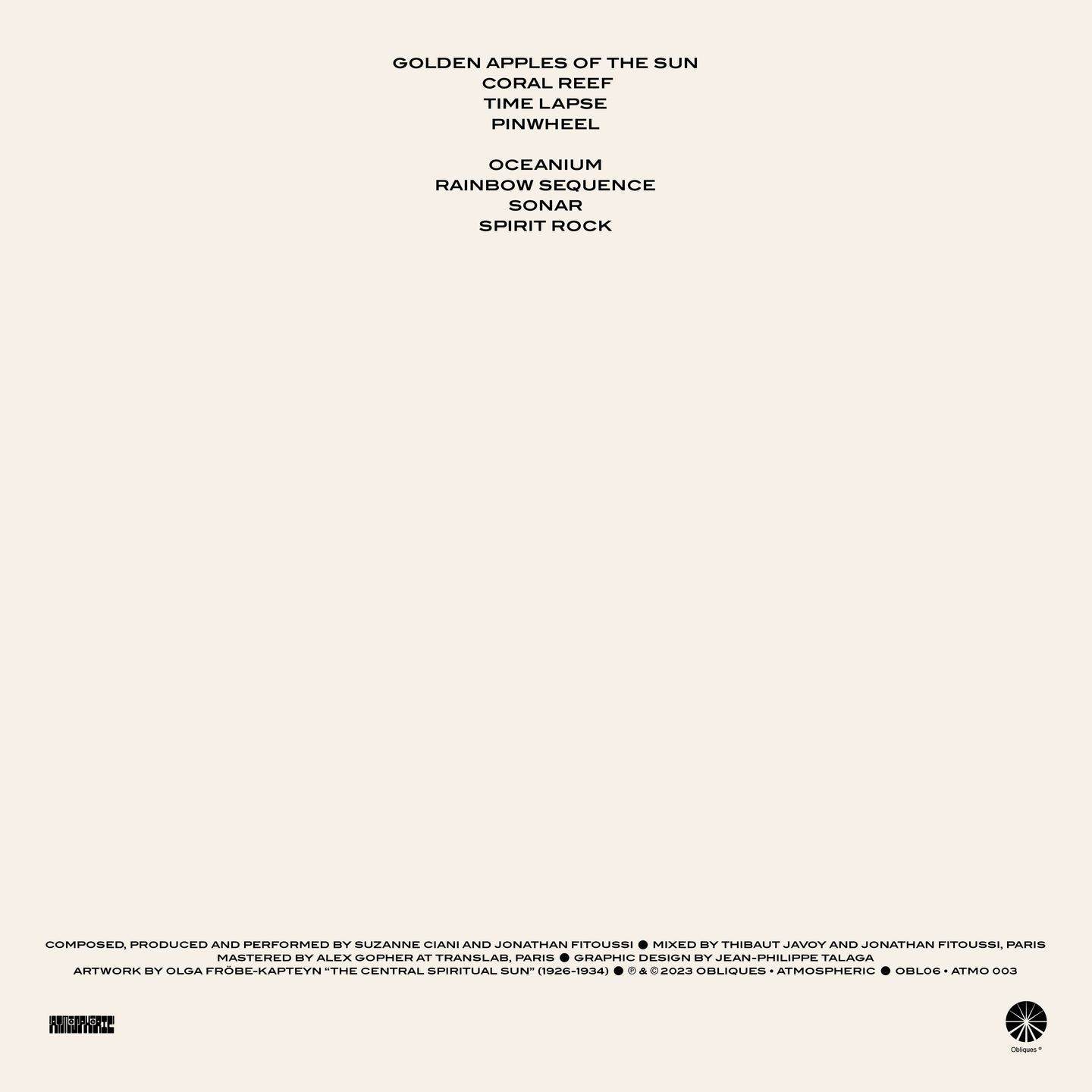 Suzanne Ciani Johnathan Fitoussi – Golden Apples Of The Sun