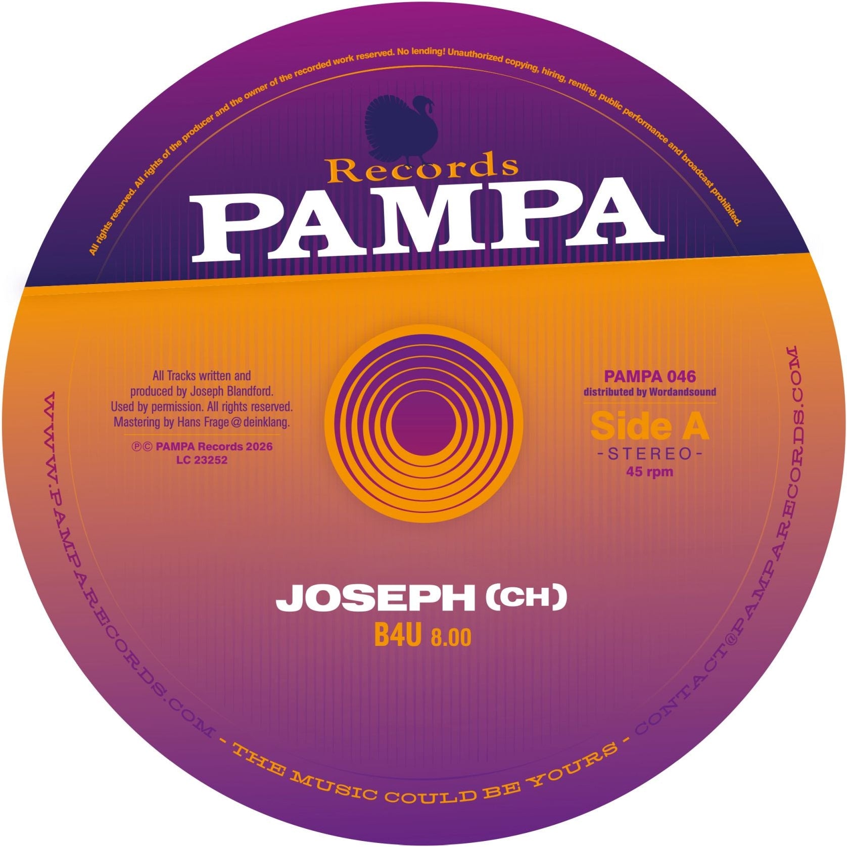 JOSEPH (CH) - B4U & Tripidi EP【近日入荷予定】