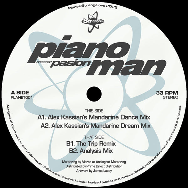 Pianoman - Pasion (Incl. Alex Kassian & The Trip Mixes)【近日入荷