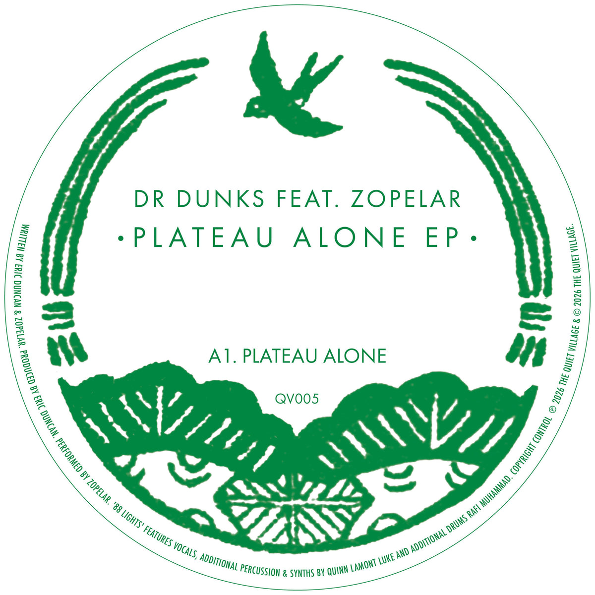 Dr Dunks feat. Zopelar - Plateau Alone EP【近日入荷予定】