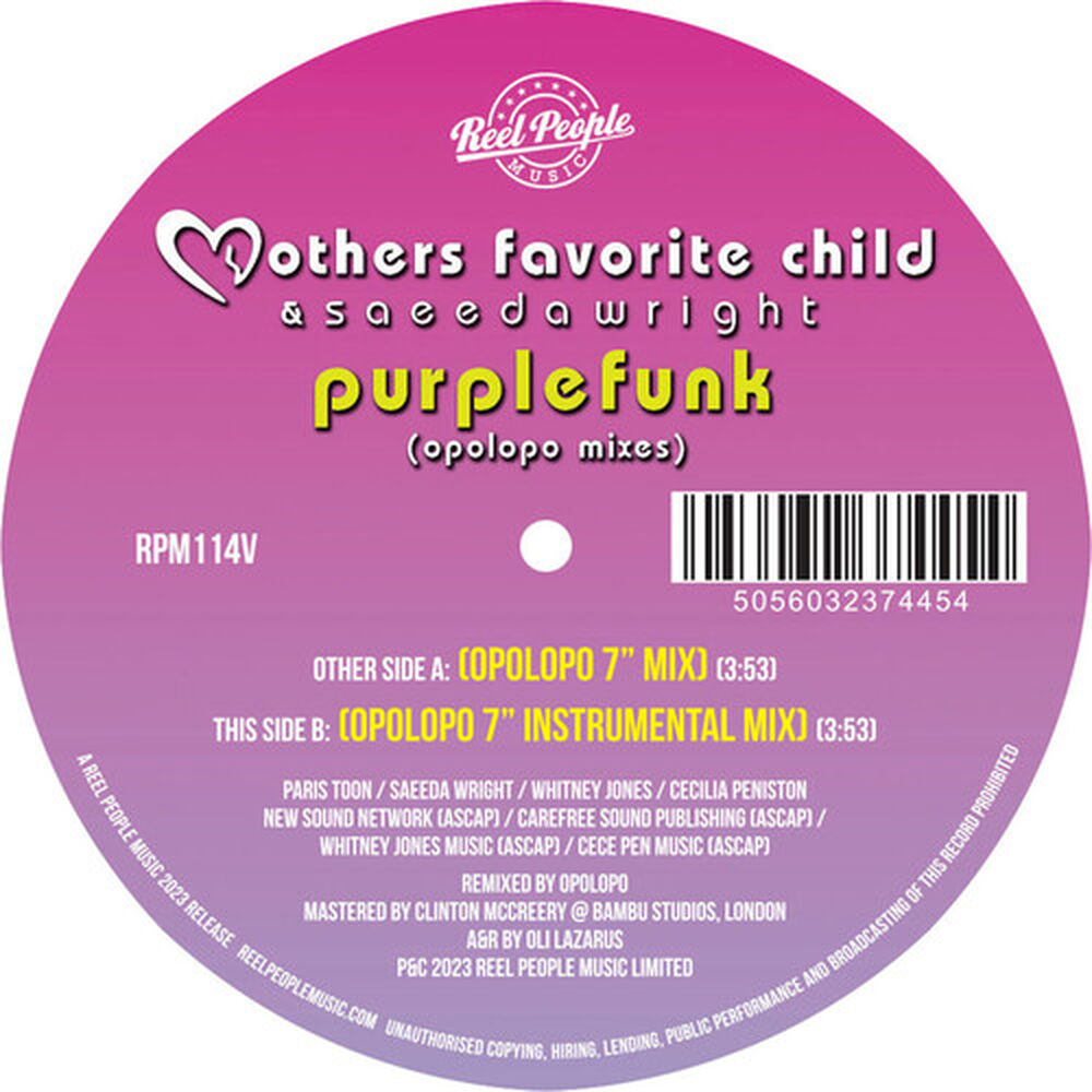 Mothers Favorite Child, Saeeda Wright – Purple Funk (Opolopo Remixes)