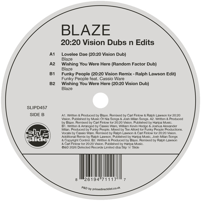 Blaze - 20:20 Vision Dubs n Edits【近日入荷予定】