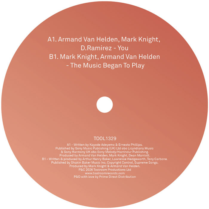 Armand Van Helden / Mark Knight / D.Ramirez - You / The Music Began To Play【近日入荷予定】