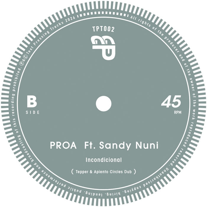 PROA Ft. Sandy Nuni - Incondicional【近日入荷予定】