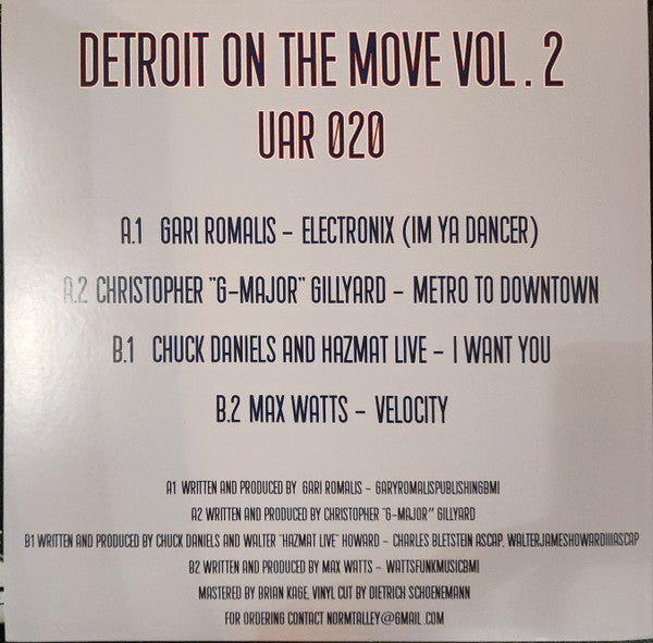 Various – Detroit On The Move Vol. 2【8/4入荷予定】