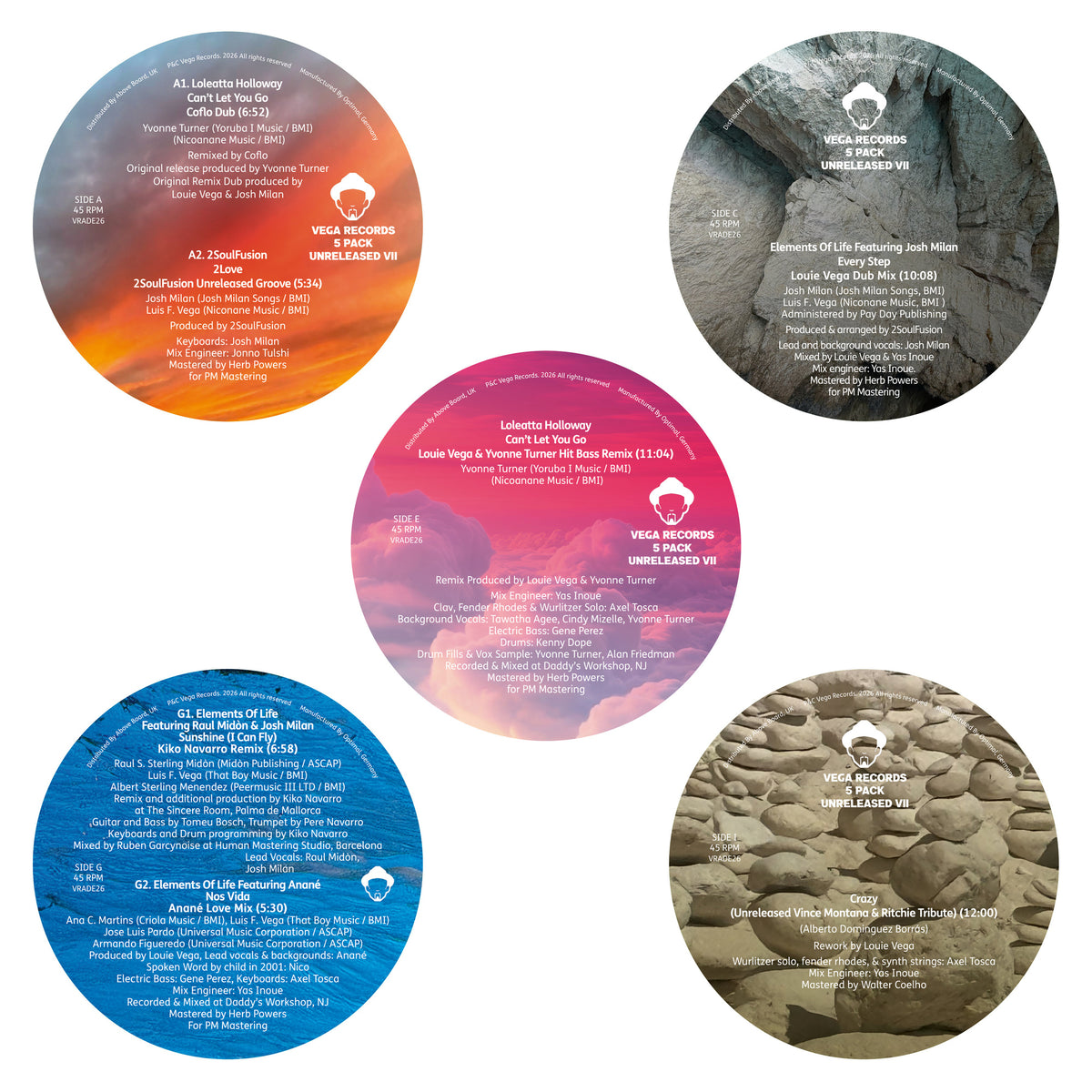 Various - Vega Records 5 Pack Unreleased VII【Arriving Soon】