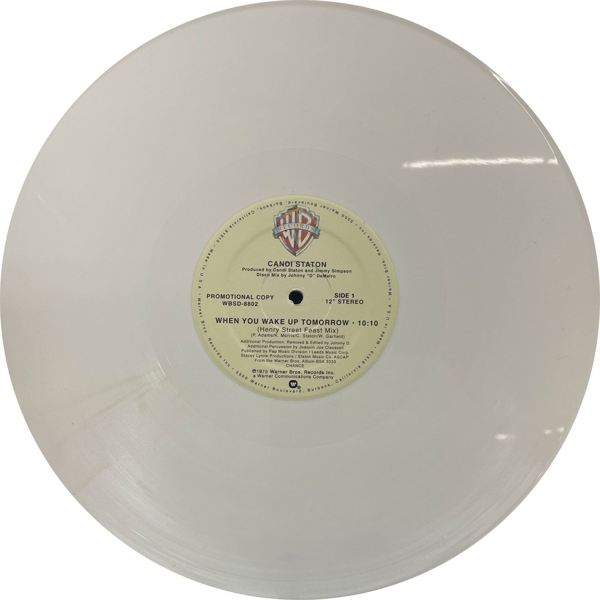 Candi Staton - When You Wake Up Tomorrow (Henry St / Joe Claussell Mixes)【近日入荷予定】