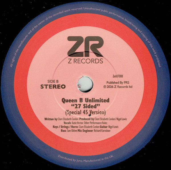 The Sunburst Band Feat Tiffany T'zelle / Queen B Unlimited – Reach For My Love / 27 Sided【近日入荷予定】