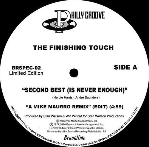 THE FINISHING TOUCH / SECOND BEST (IS NEVER ENOUGH) (7 inch)