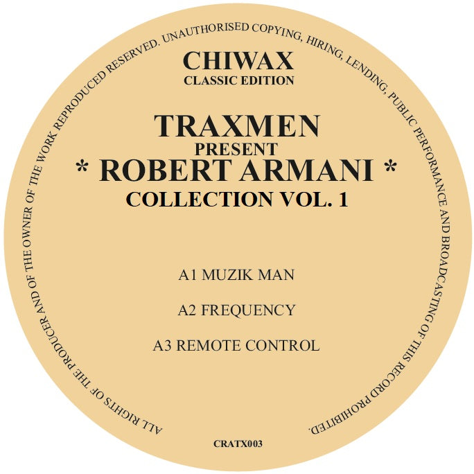 Traxman Present Robert Armani – Trax Series Vol. 3【近日入荷予定】