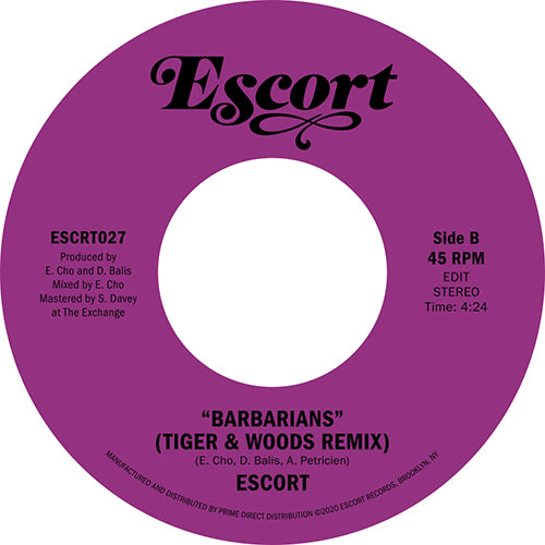 ESCORT / ANIMAL NATURE B / W BARBARIANS (TIGER &amp; WOODS REMIX) (7 inch)