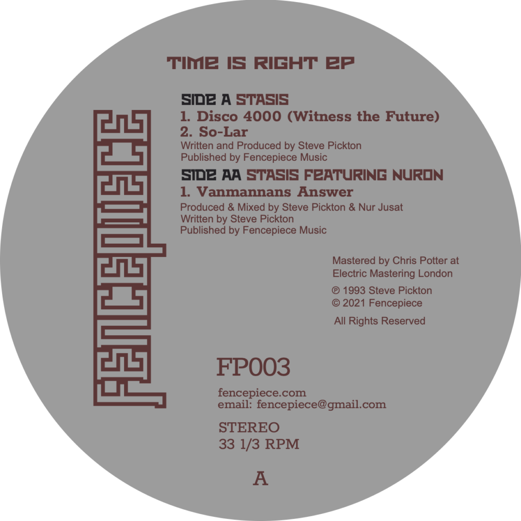 STASIS / TIME IS RIGHT EP