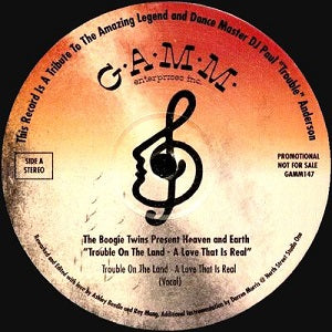 THE BOOGIE TWINS pres. HEAVEN AND EARTH / TROUBLE ON THE LAND - A LOVE THAT IS REAL