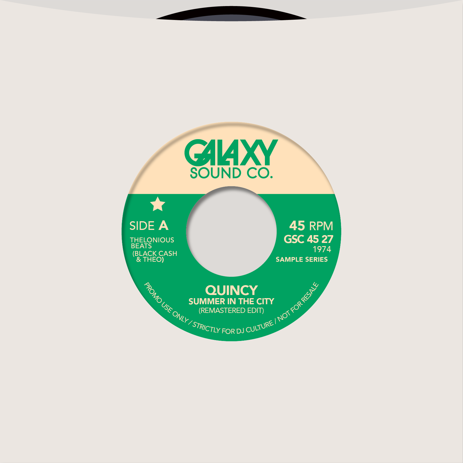 THELONIUS BEATS aka BLACK CASH &amp; THEO / SUMMER IN THE CITY (7 inch)