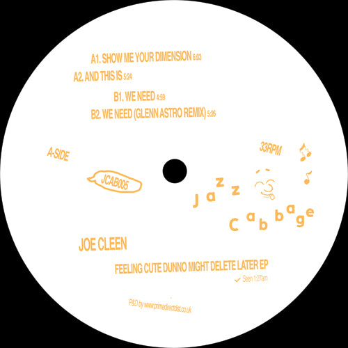 JOE CLEEN / FEELING CUTE DUNNO MIGHT DELETE LATER EP