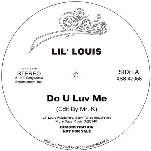 LIL LOUIS / DO U LUV ME - EDIT BY MR.K