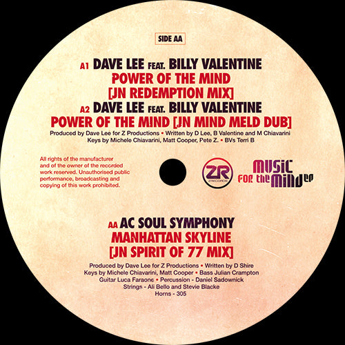 DAVE LEE (JOEY NEGRO) / MUSIC FOR THE MIND EP