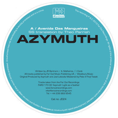 AZYMUTH / AVENIDA DAS MANGEURIAS - THEO PARRISH REMIX