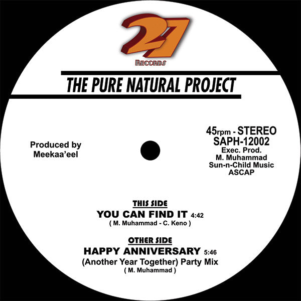 THE PURE NATURAL PROJECT (SUGAR) / HAPPY ANNIVERSARY  /  YOU CAN FIND IT