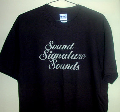 VA / SOUND SIGNATURE-BLACK T SHIRTS with SILVERGRAY LOGO(SIZE:M)